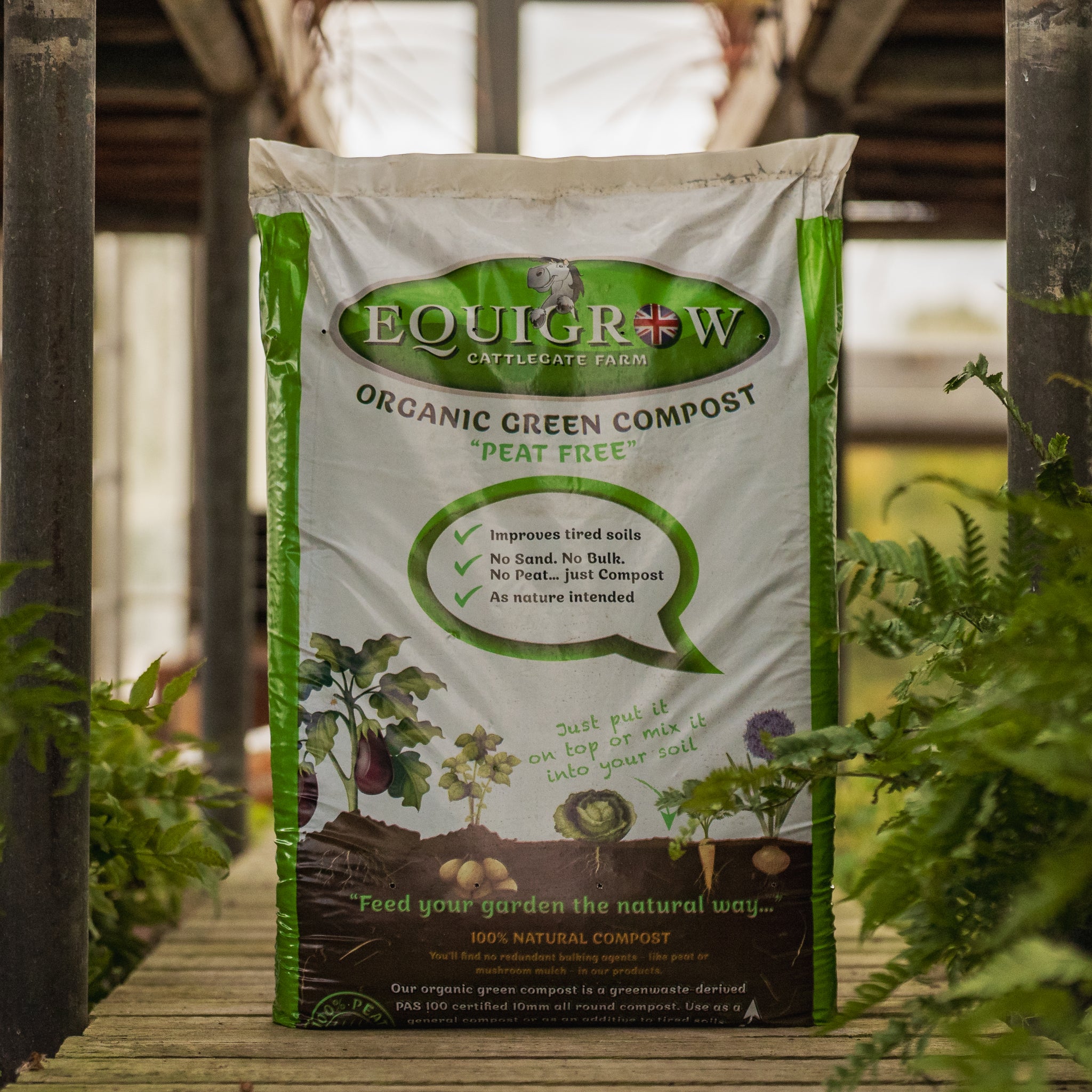 herbicide free compost Equigrow Organic Green Compost Peat Free – Garden on a Roll